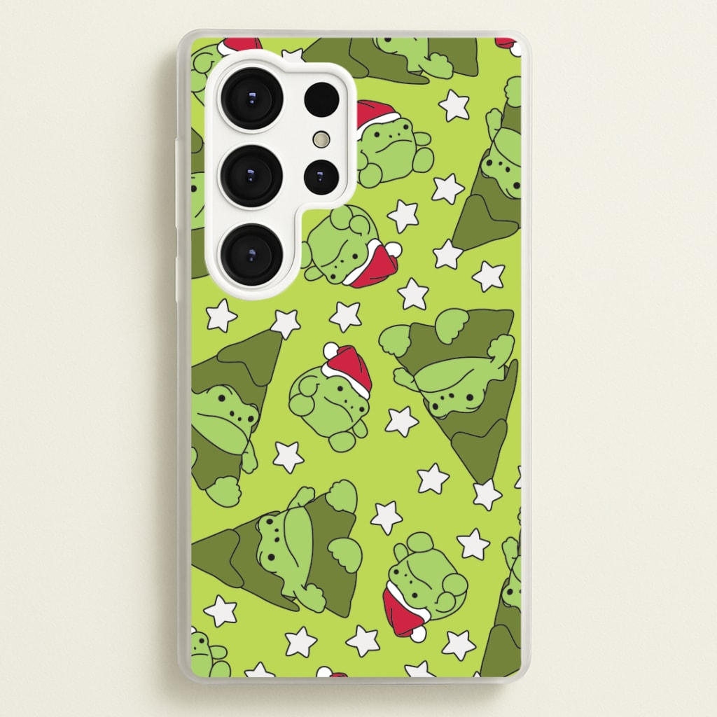 Christmas Frogs And Stars Plush Pattern Galaxy S25 Ultra Case