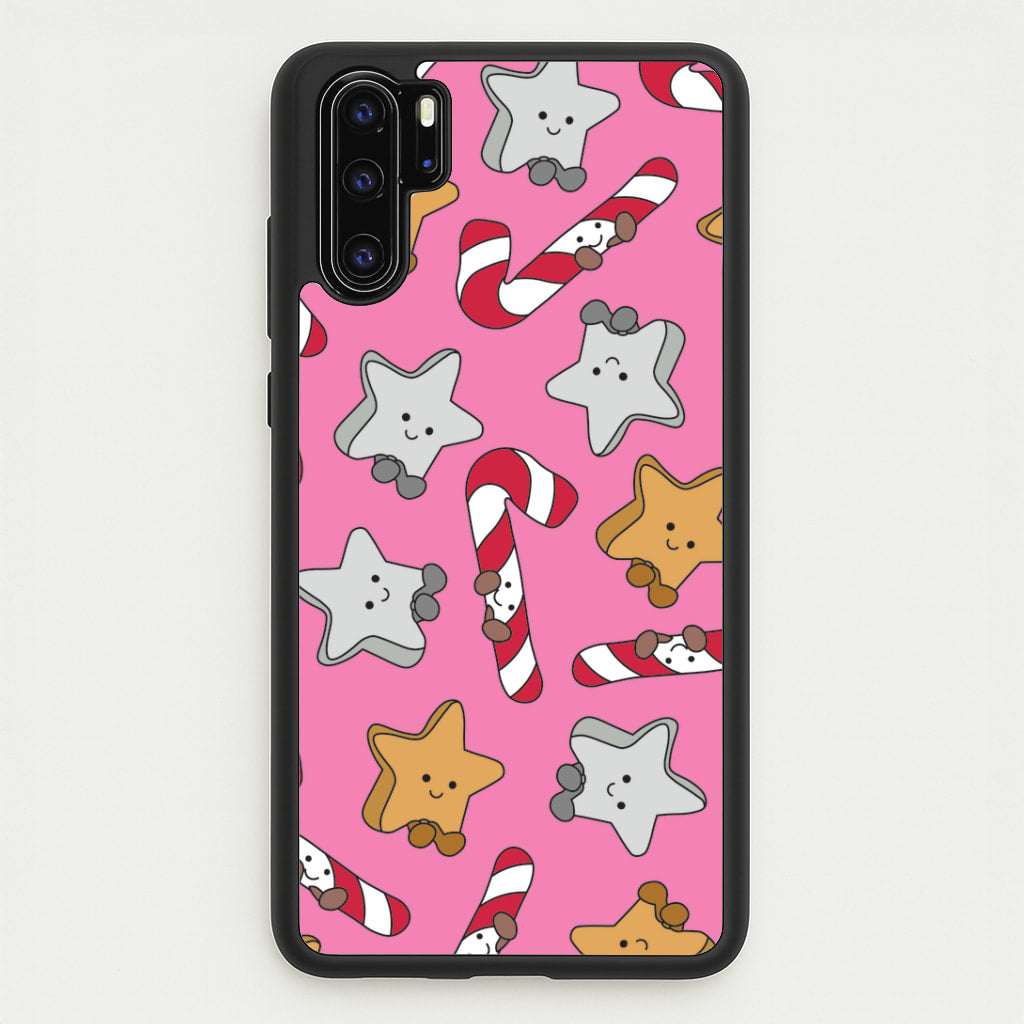Pink Christmas Plushies Pattern Huawei P30 Pro Case