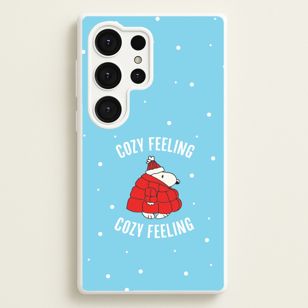 Cozy Feeling Cartoon Beagle Puffer Jacket Galaxy S25 Ultra Case