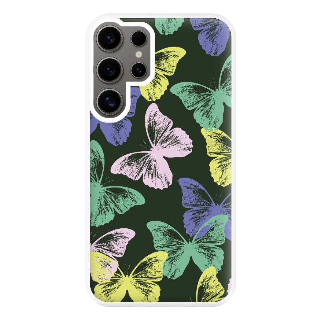 Colourful Butterfly Stamps Pattern Galaxy S24 Ultra Case