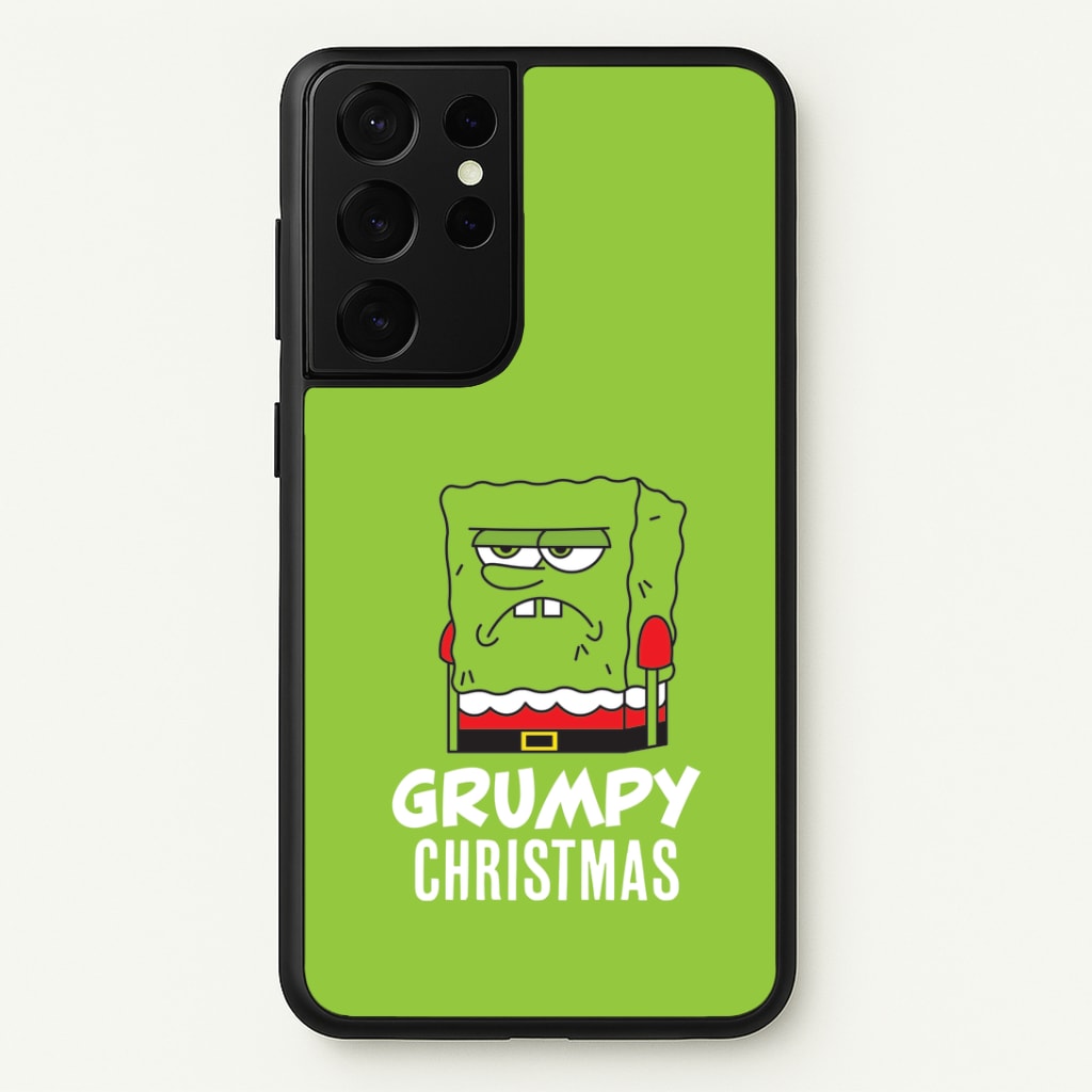 Grumpy Christmas Cartoon Sponge Galaxy S21 Ultra Case