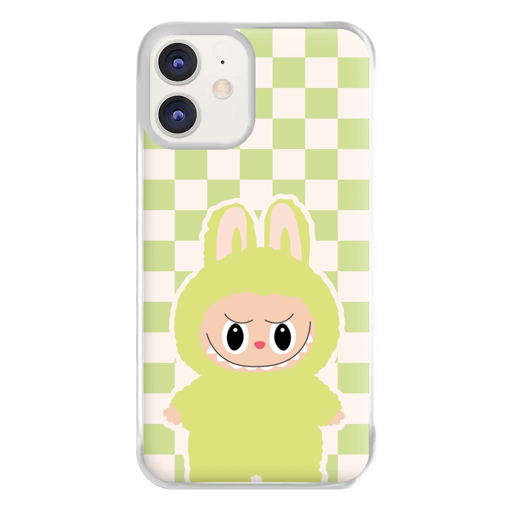 Checkered Cute Green Monster iPhone 11 Case