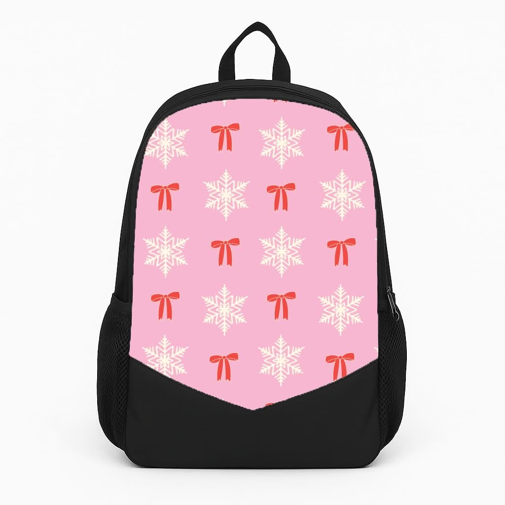 Coquette Bows And Snowflakes Pattern Backpack