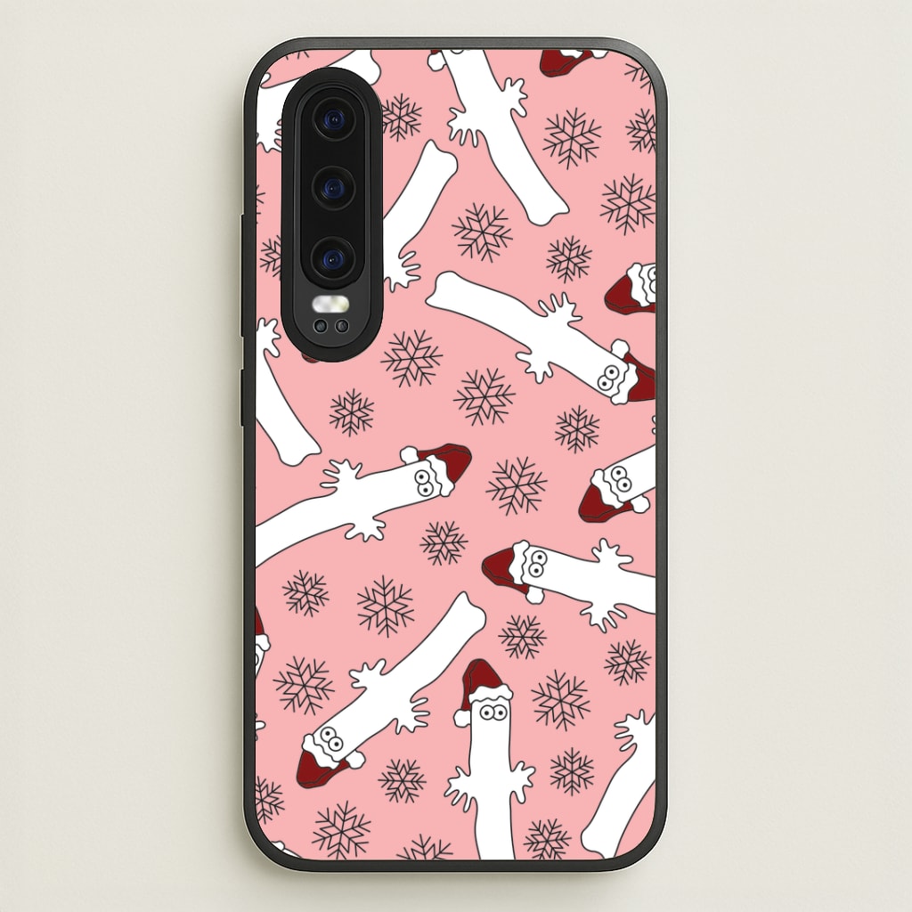 Wiggly Moom Xmas Hat Pattern Huawei P30 Case