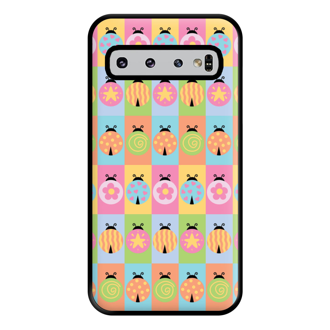 Cartoon Ladybugs Colourful Pattern Galaxy S10 Case