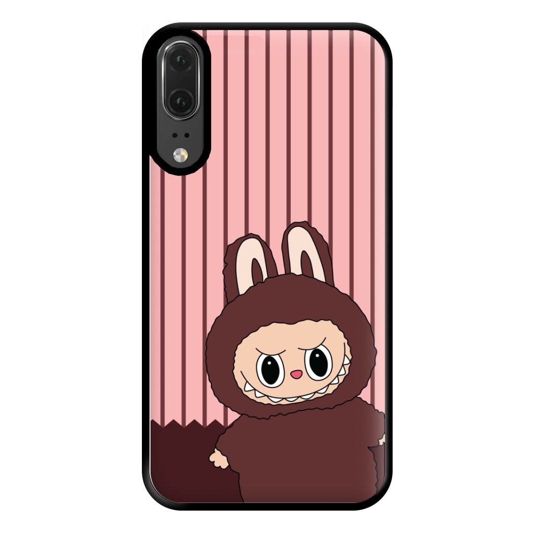 Stripey Cute Brown Monster Huawei P20 Case