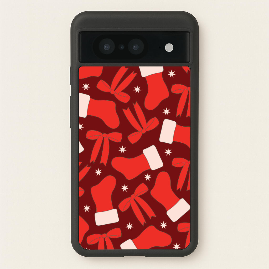 Stockings And Bows Pattern Google Pixel 8 Case