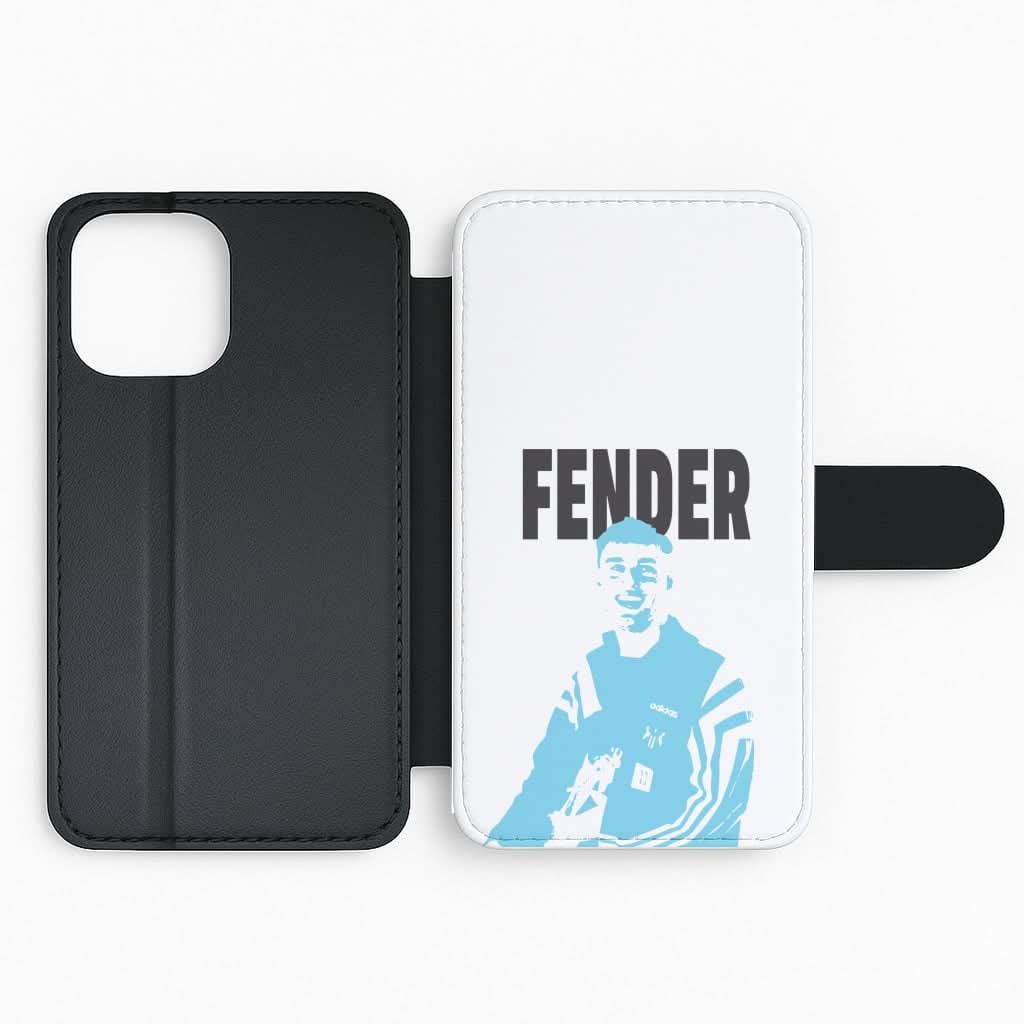 Fender Silhouette Blue Flip Phone Case