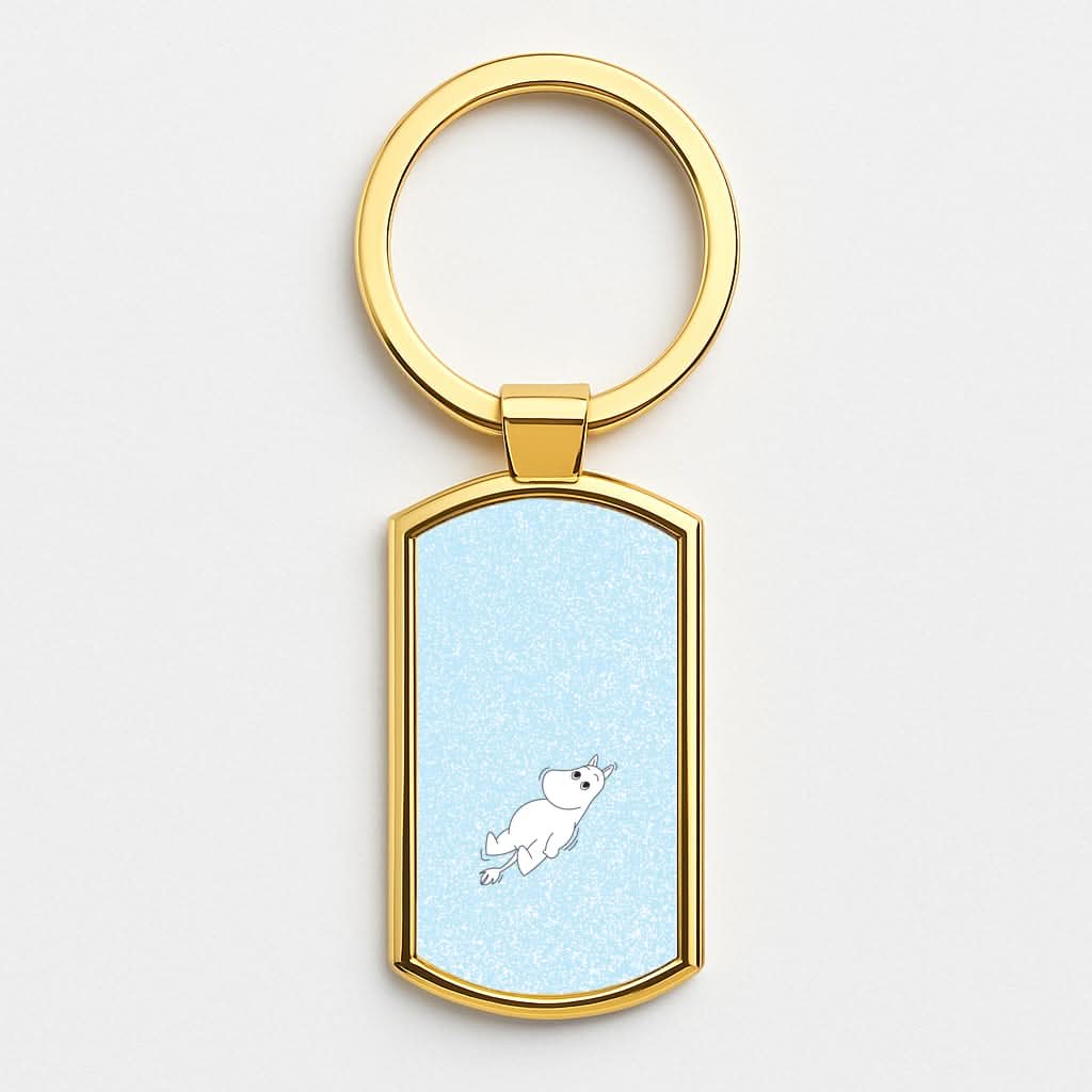 Moom In Glitter Gold Keyring