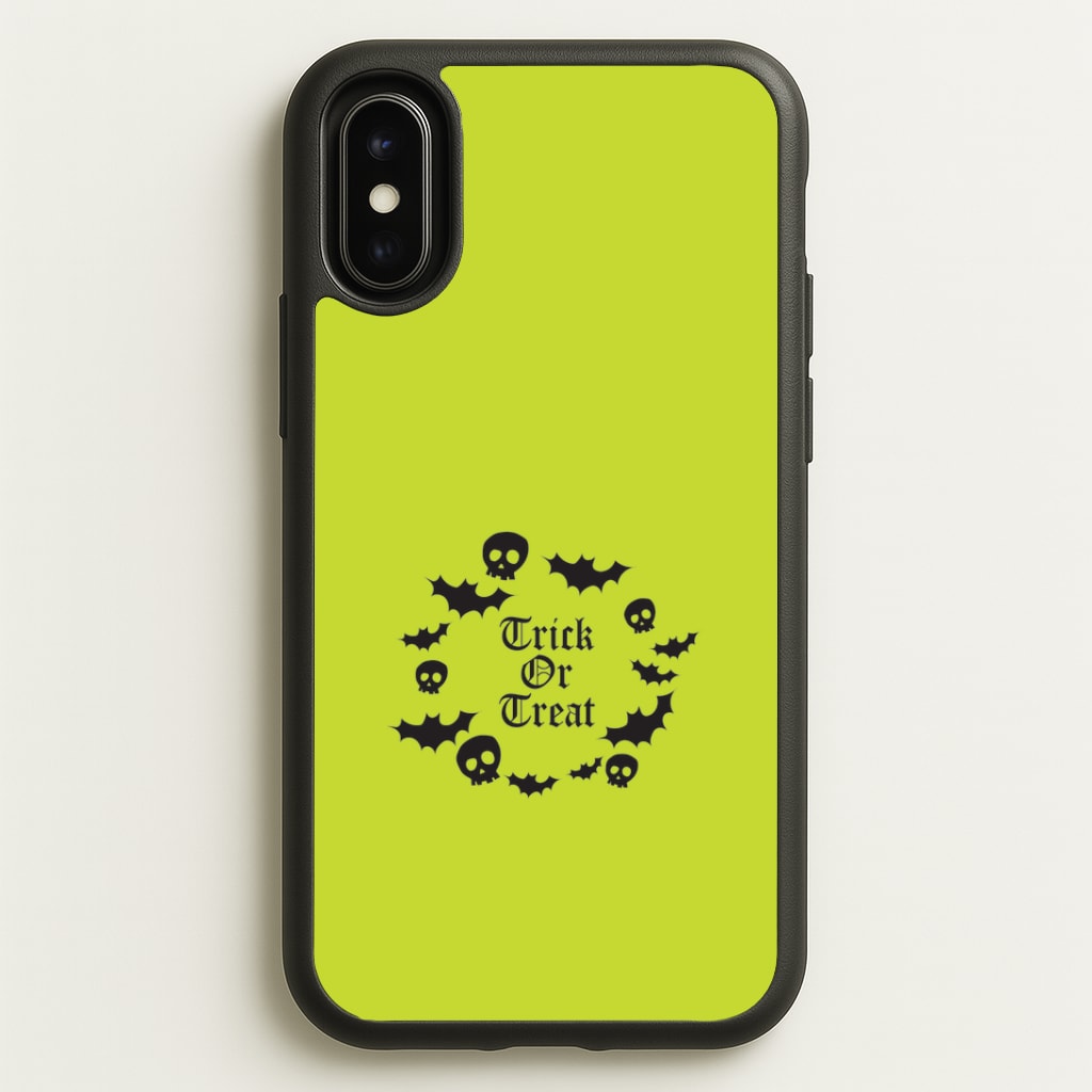 Trick Or Treat Wreath iPhone X / XS Case
