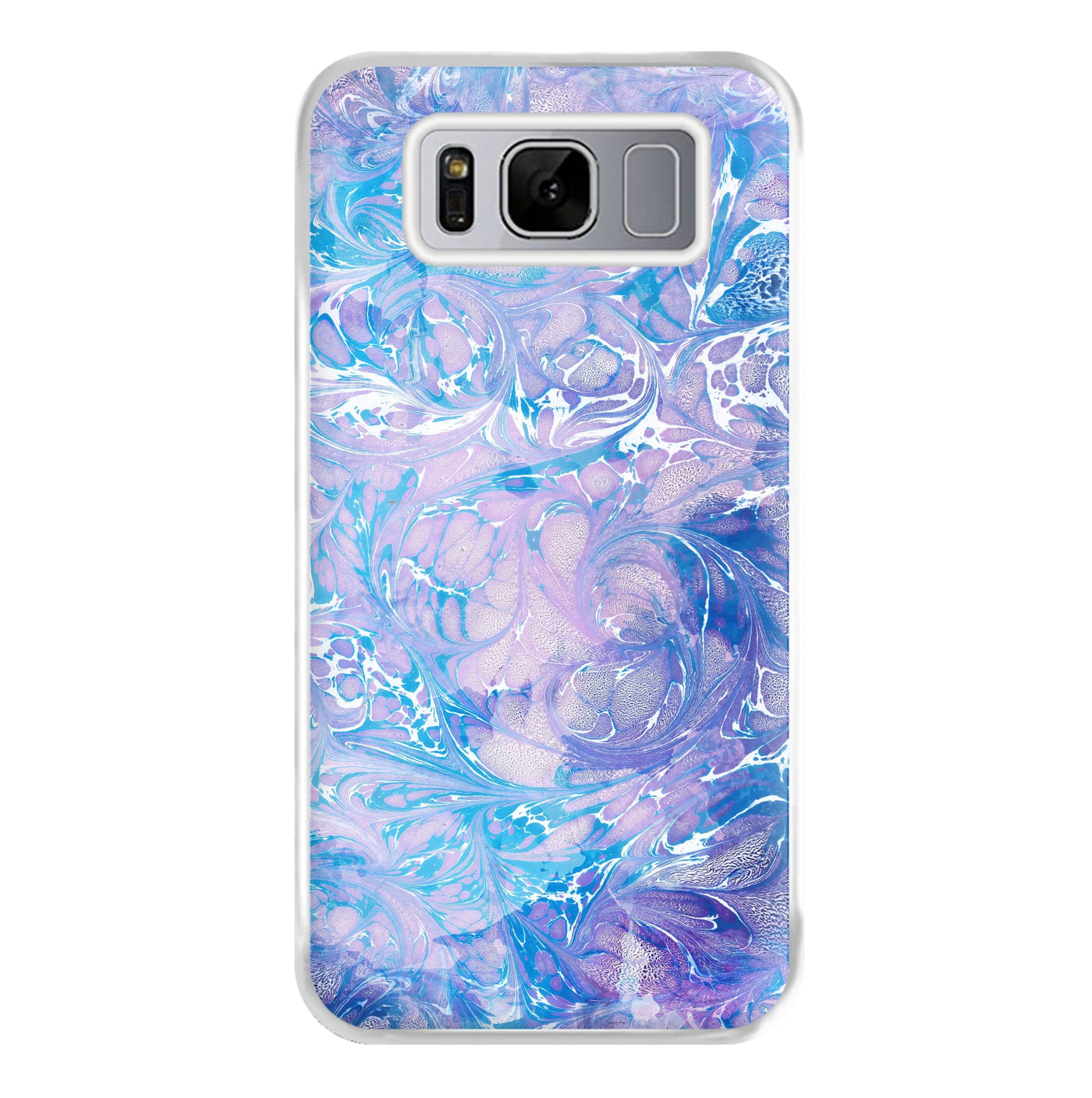 Sea Blue Swirly Marble Phone Case
