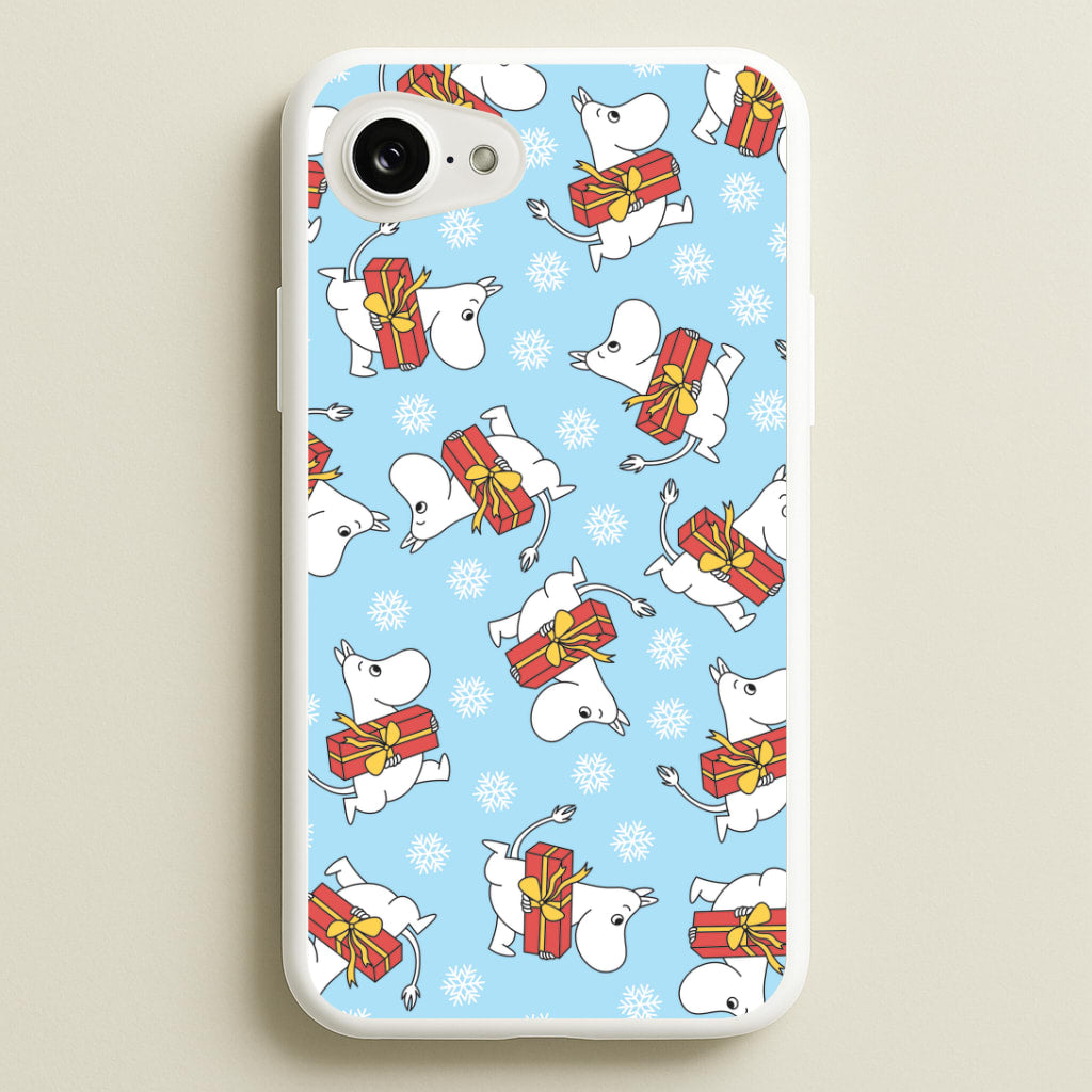 Present And Snowflakes Moom Pattern iPhone 16e Case