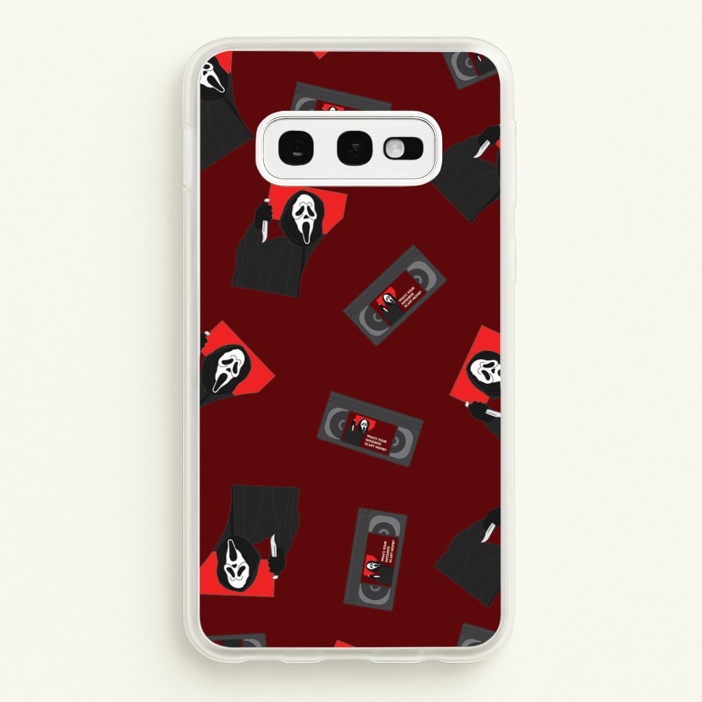 VHS & Ghostface Pattern Galaxy S10e Case