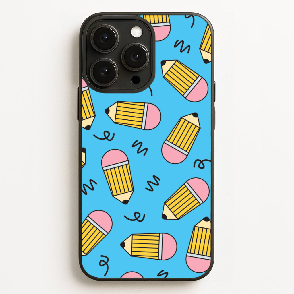 Pencils And Scribbles Pattern iPhone 12 Pro Max Case