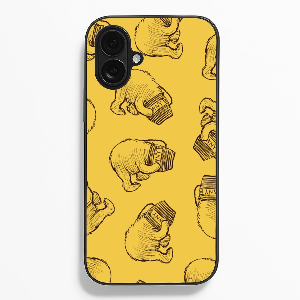 Winnie Honey Pot Pattern iPhone 16 Plus Case