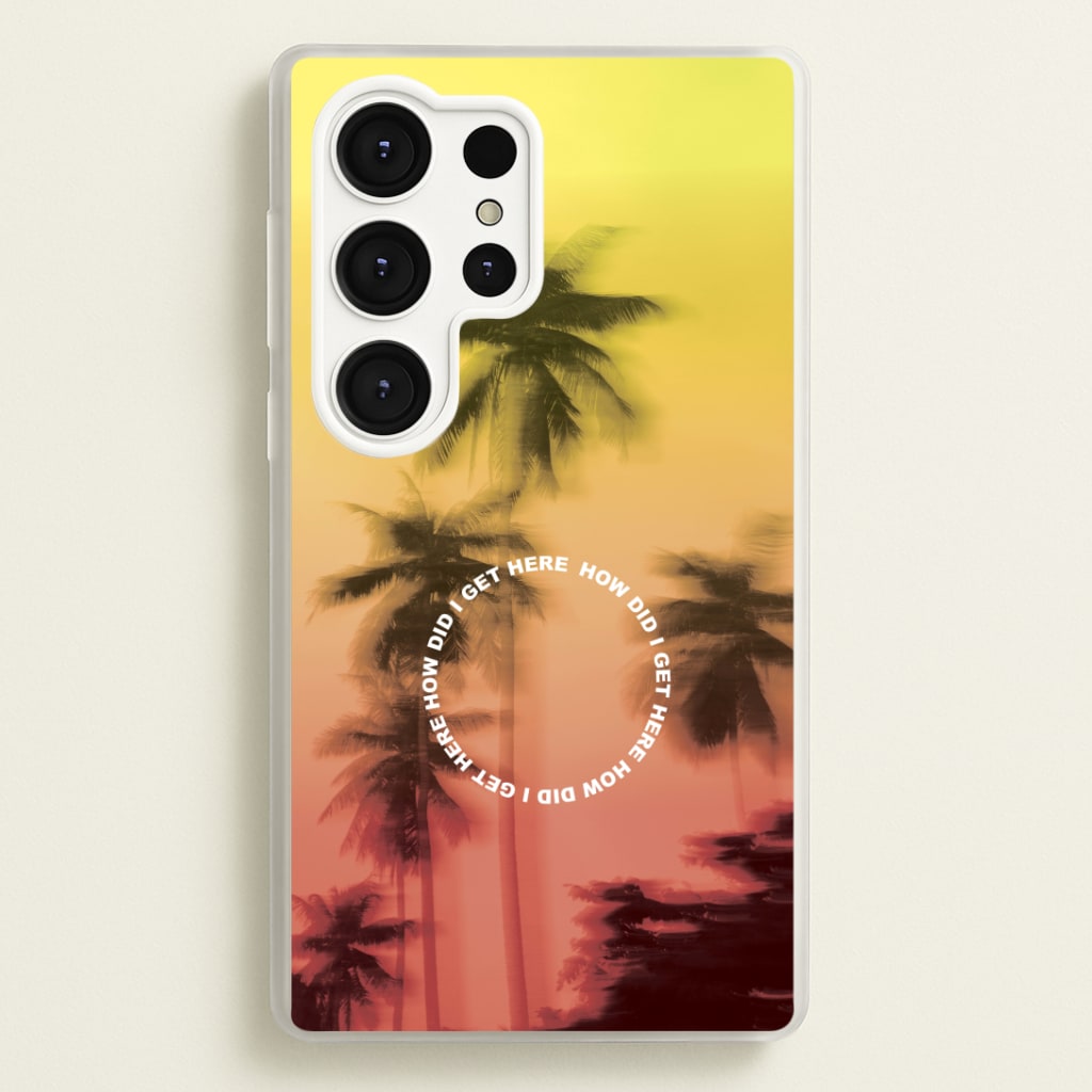 Palm Trees Circle Galaxy S25 Ultra Case