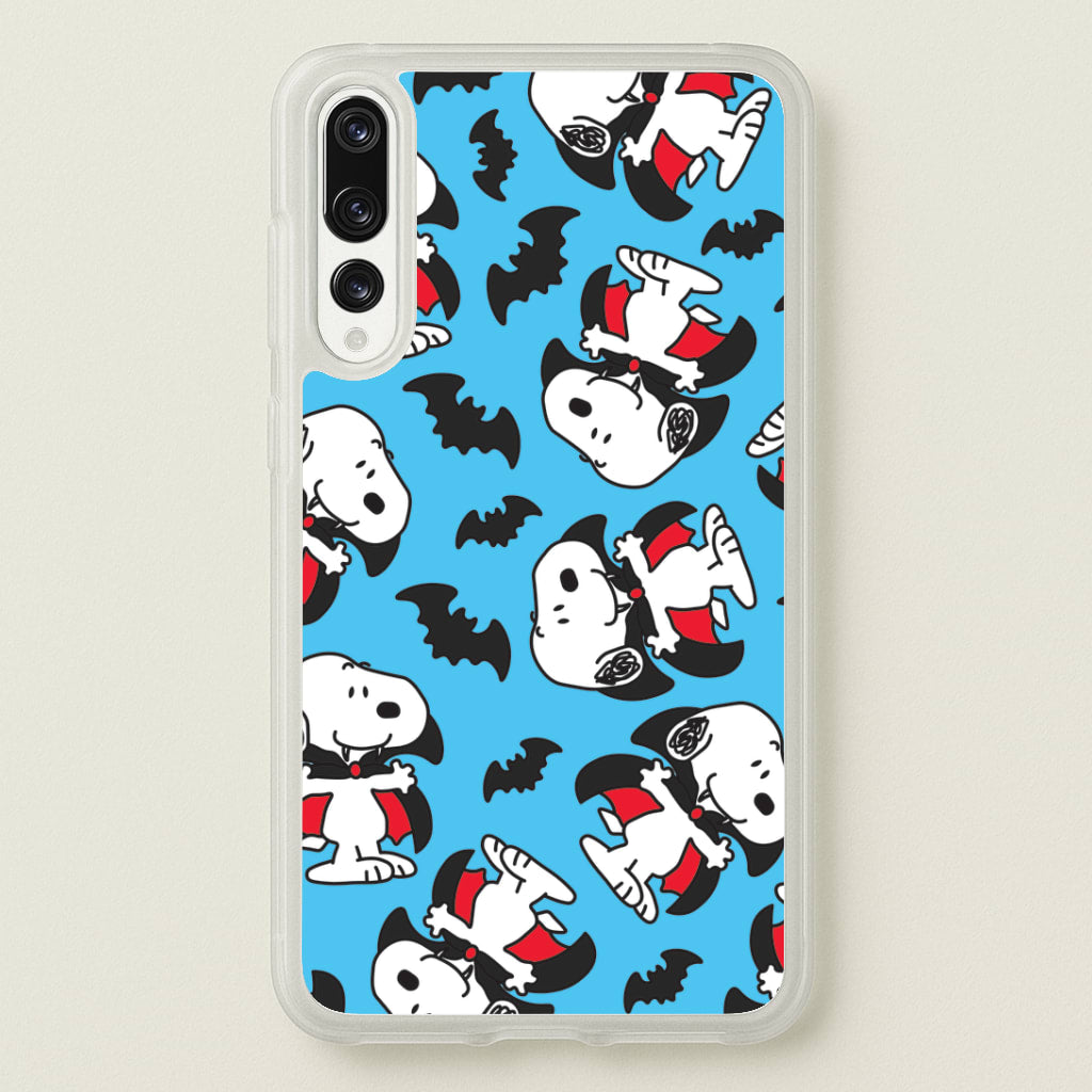 Cartoon Beagle Vampire And Bats Pattern Huawei P20 Pro Case