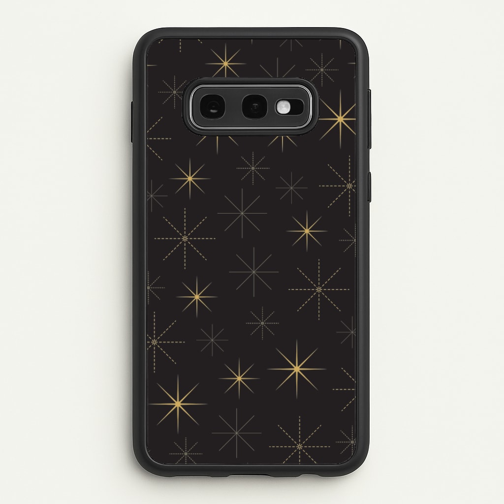 Christmas Gold Stars Pattern Galaxy S10e Case