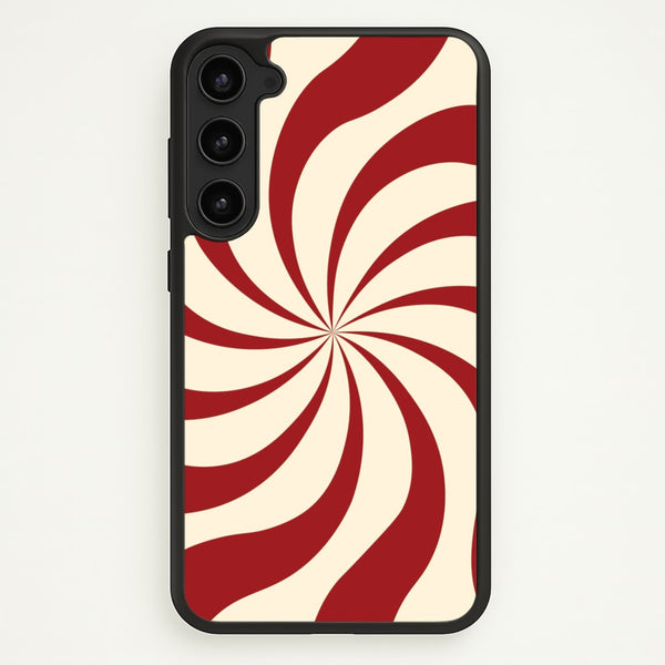Peppermint Swirl Pattern Galaxy S23 Plus Case