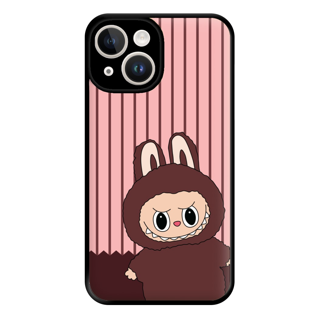 Stripey Cute Brown Monster iPhone 14 Case