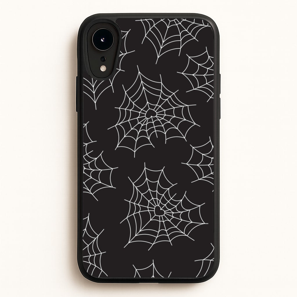 Spiderweb Hearts Pattern iPhone XR Case