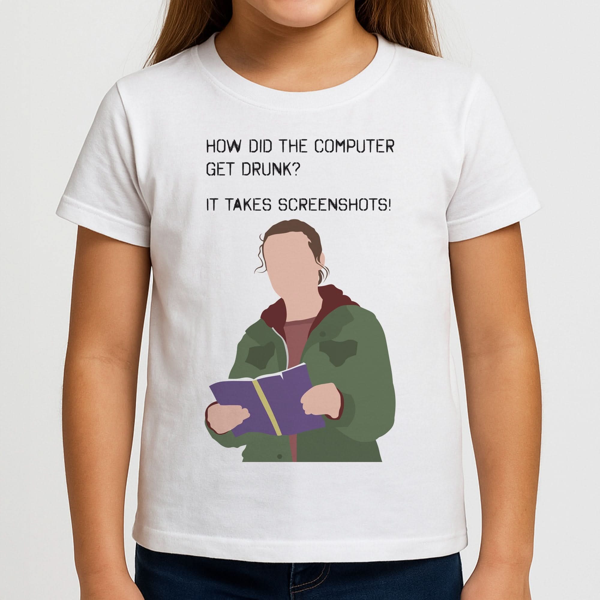 How Did The Computer Get Drunk? Girls T-Shirt