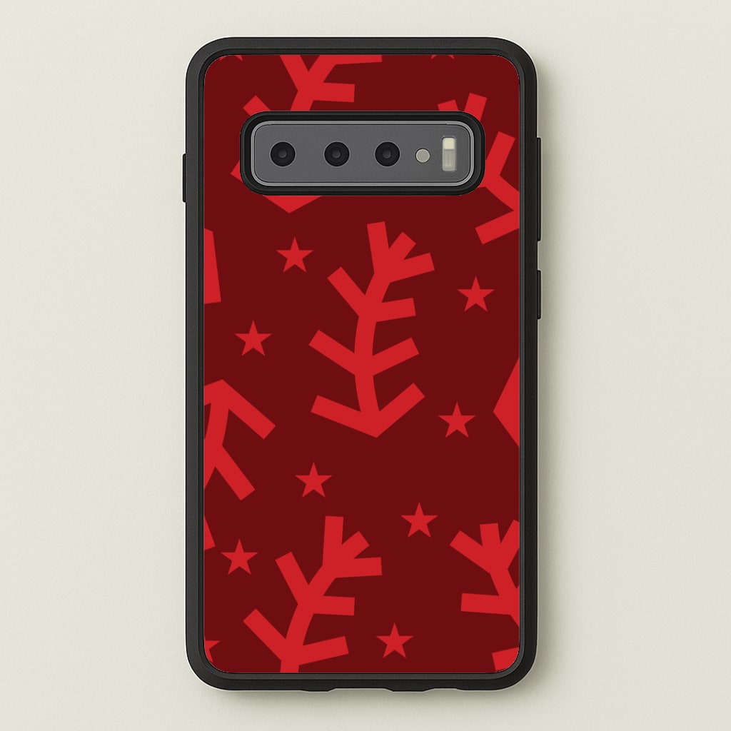 Abstract Ferns And Snowflakes Pattern Galaxy S10 Case