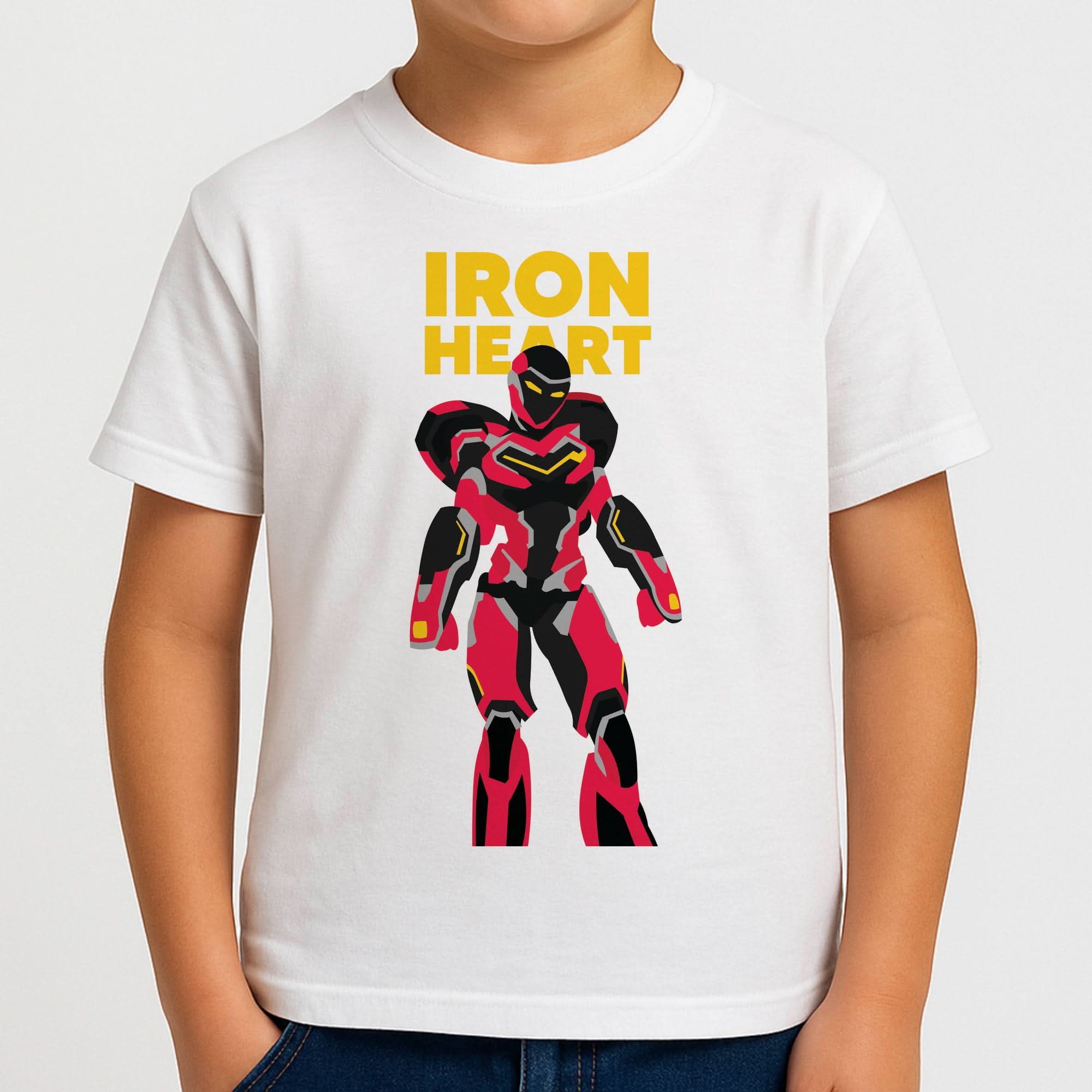 Metal Heart Hero Standing Boys T-Shirt