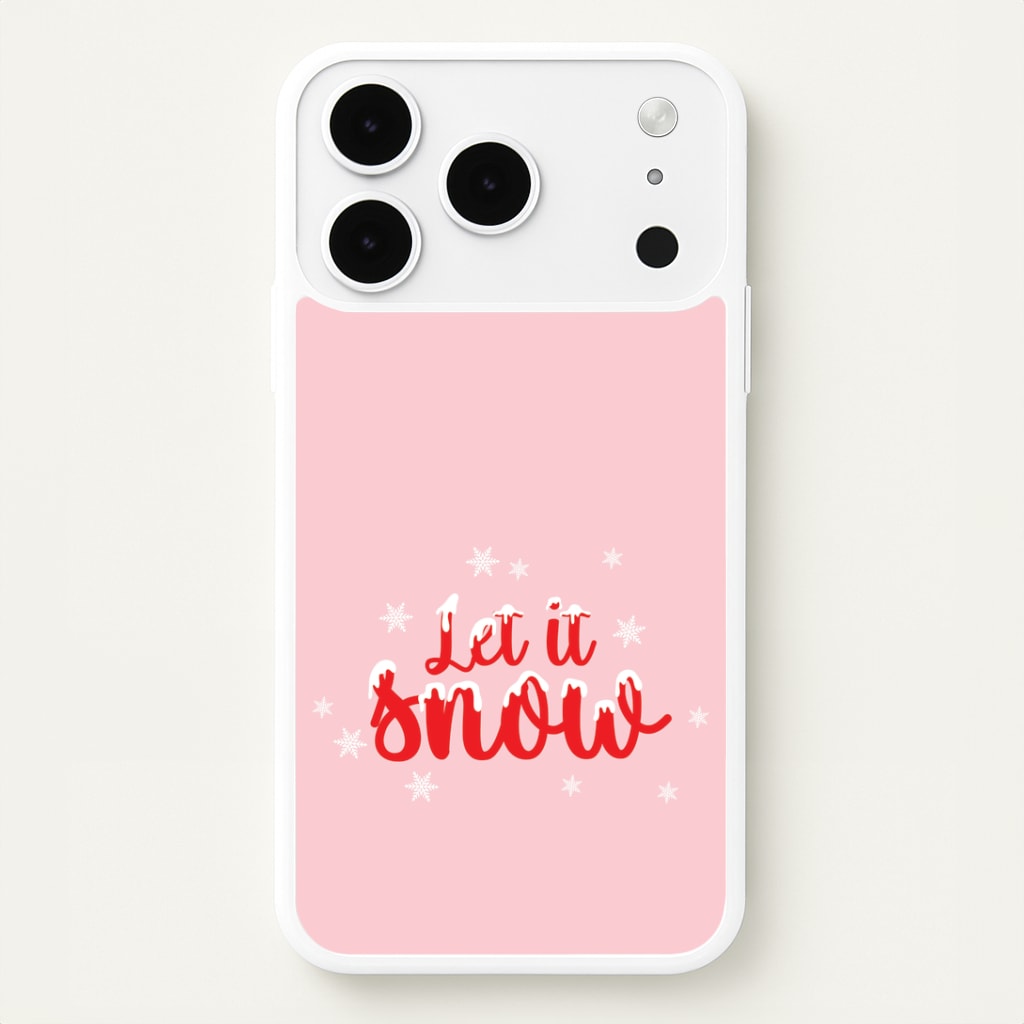 Let It Snow Snowflakes iPhone 17 Pro Max Case