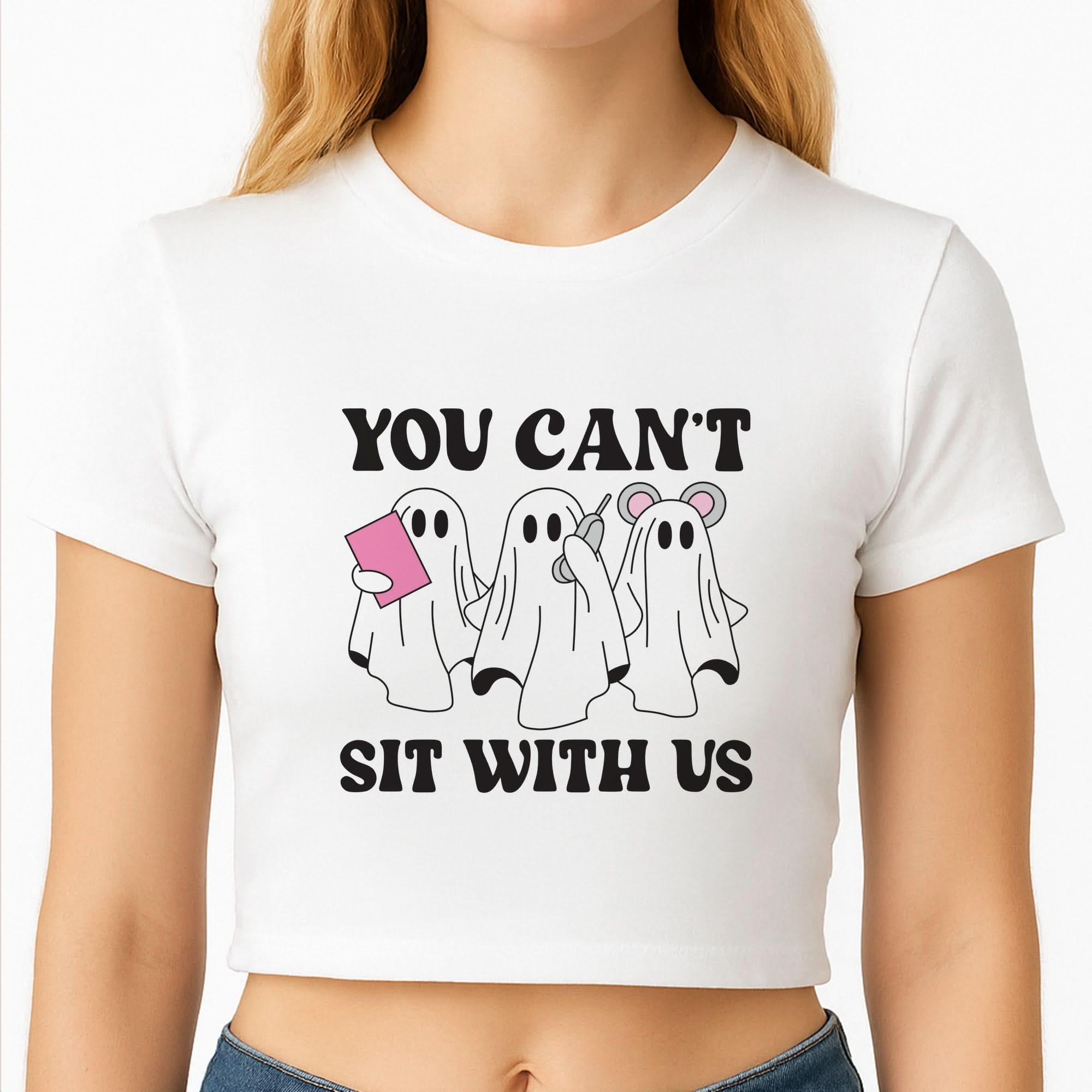 You Can't Sit With Us Ghosts Crop Top