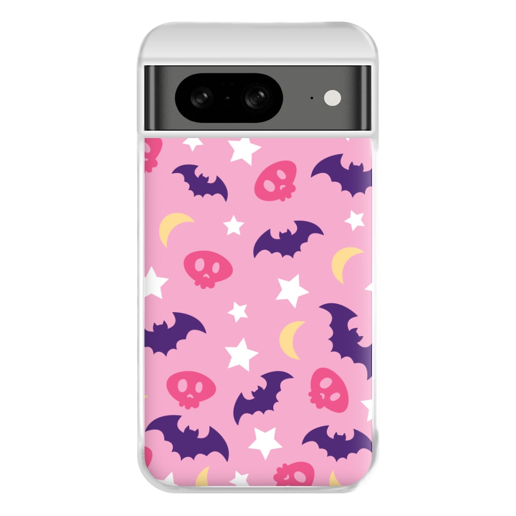 Skull, Bats And Stars Pattern Google Pixel 8 Case