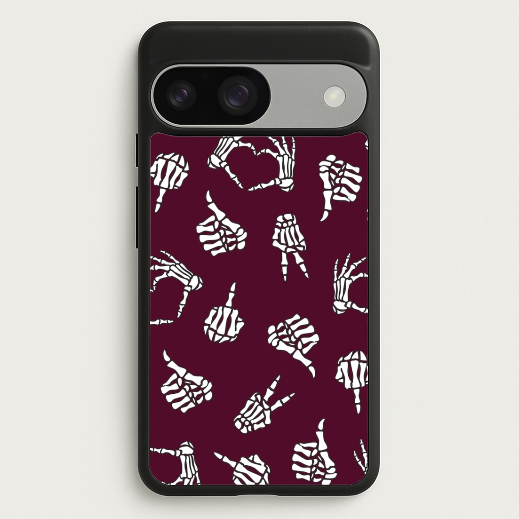 Skeleton Hands Pattern Google Pixel 9 / 9 Pro Case