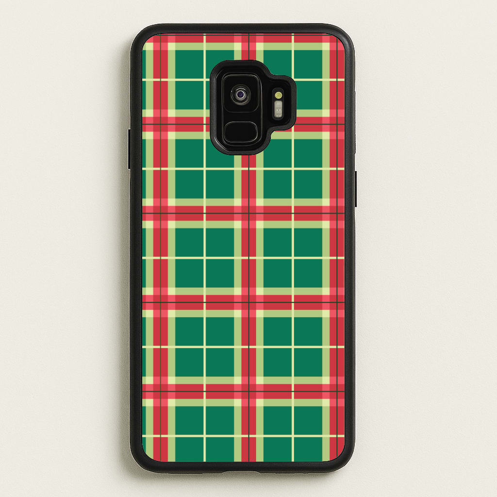 Red And Green Tartan II Christmas Pattern Galaxy S9 Case