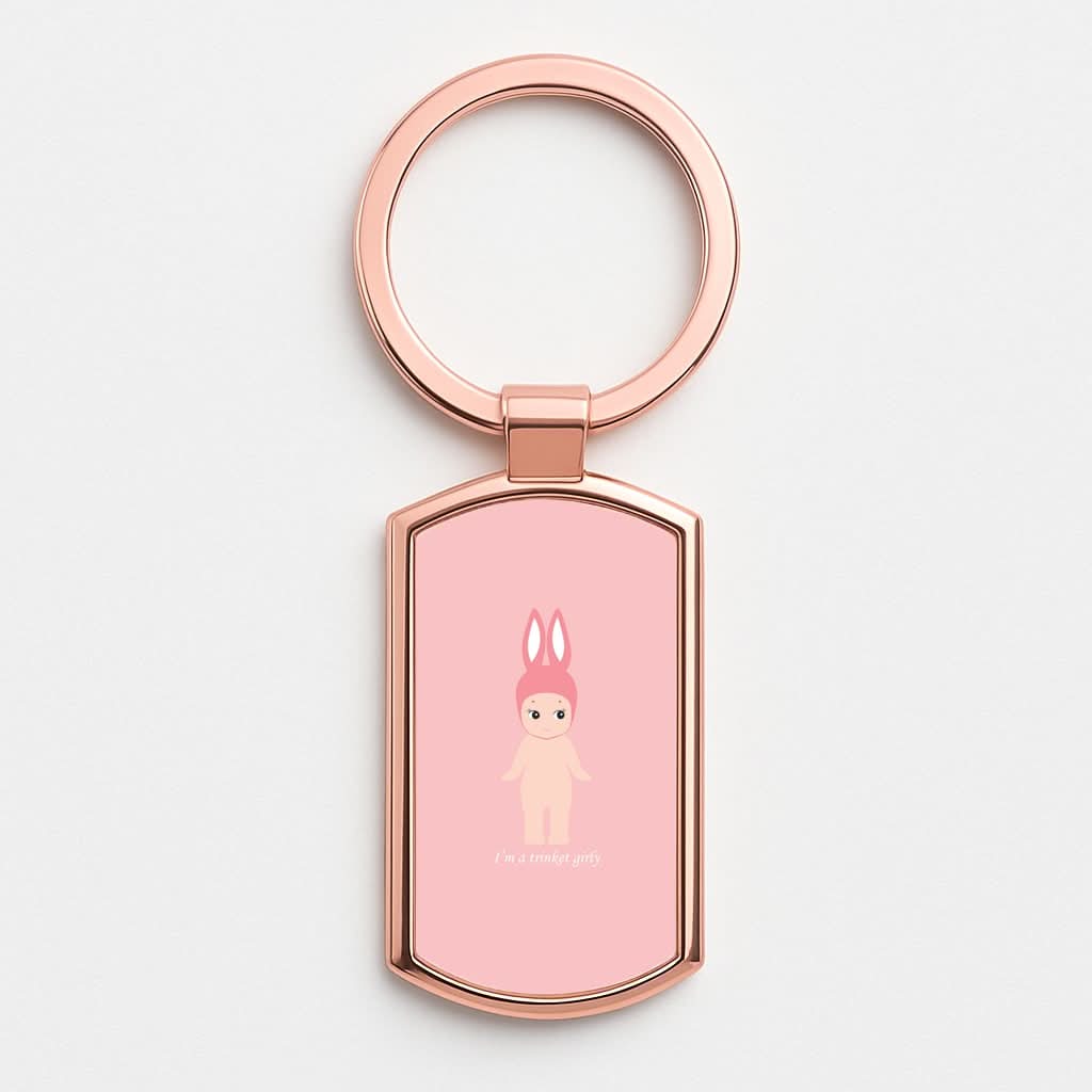 I'm A Trinket Girly Rose Gold Keyring