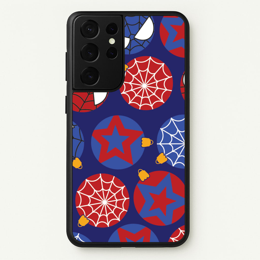 Spider Hero Baubles Pattern Galaxy S21 Ultra Case