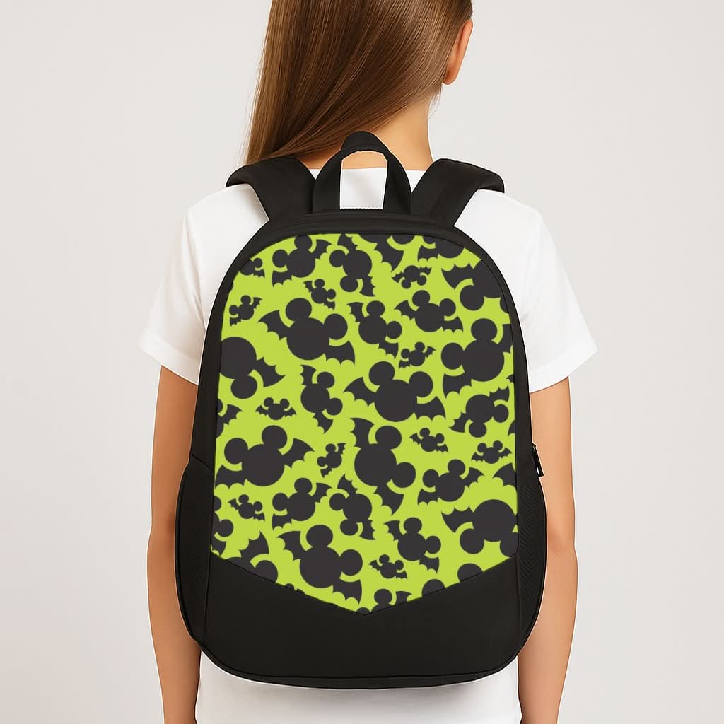 Mouse Bats Pattern School Bag