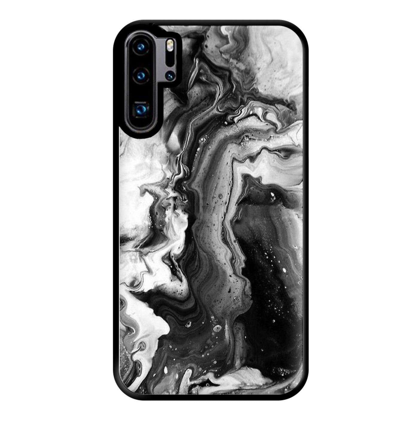 Black and White Leaking Marble Phone Case
