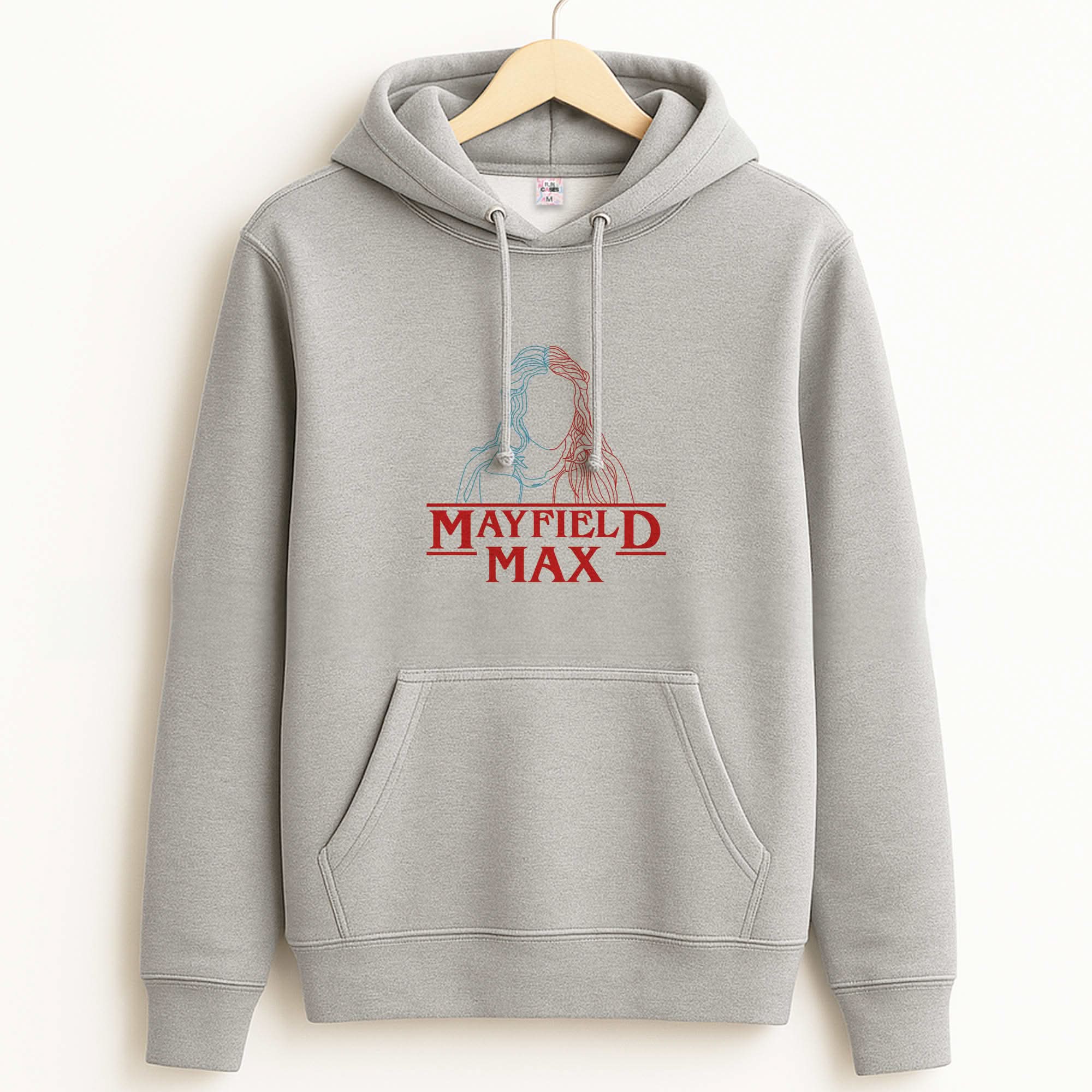 Blue And Red Max Unisex Grey Hoodie
