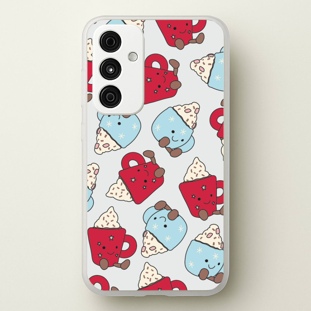 Christmas Drinks Plushies Pattern Galaxy A55 Case