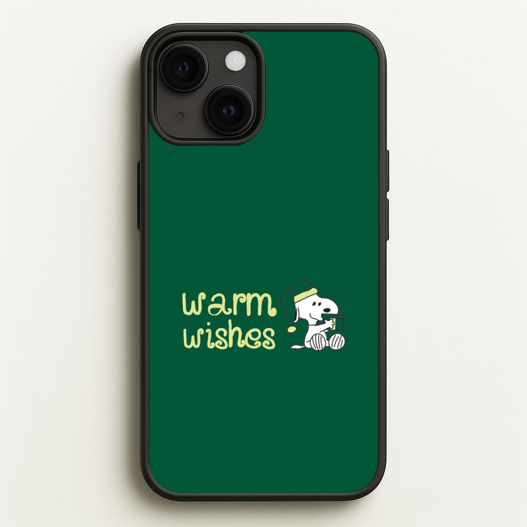 Cartoon Beagle Warm Wishes iPhone 13 Case