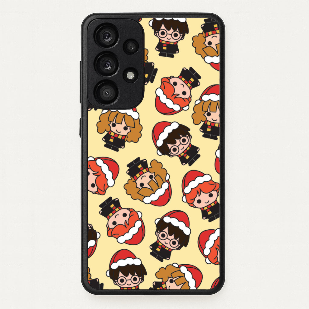 Wizards With Christmas Hats Pattern Galaxy A53 Case