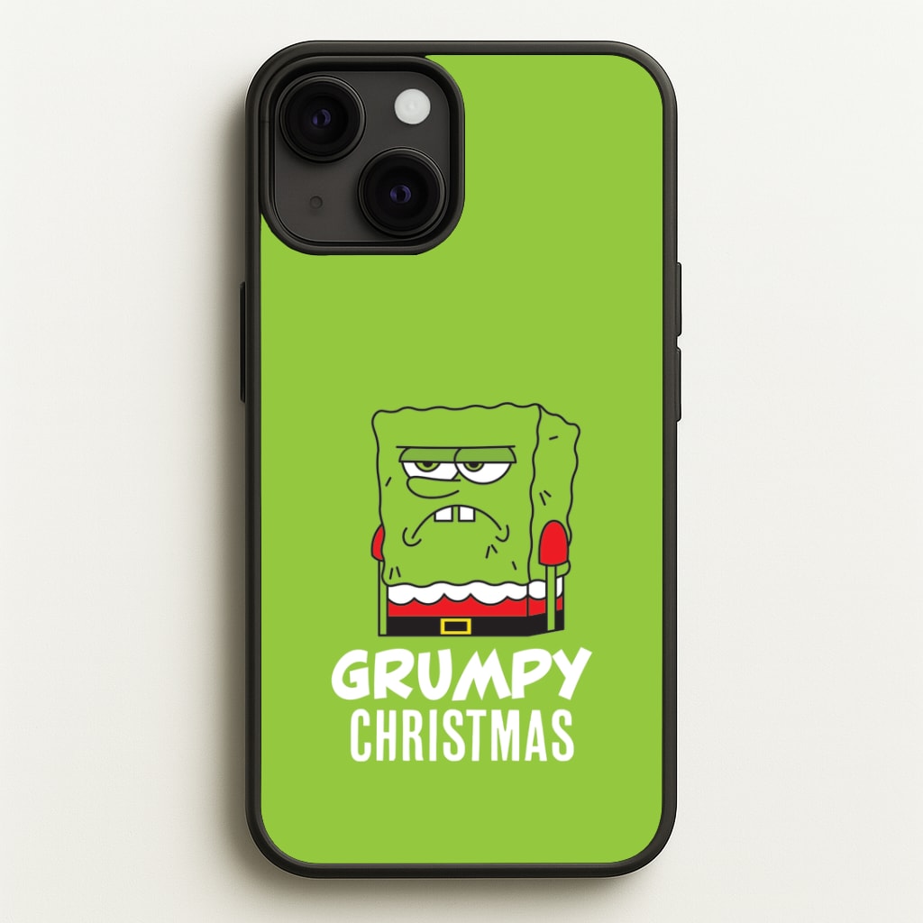 Grumpy Christmas Cartoon Sponge iPhone 13 Mini Case