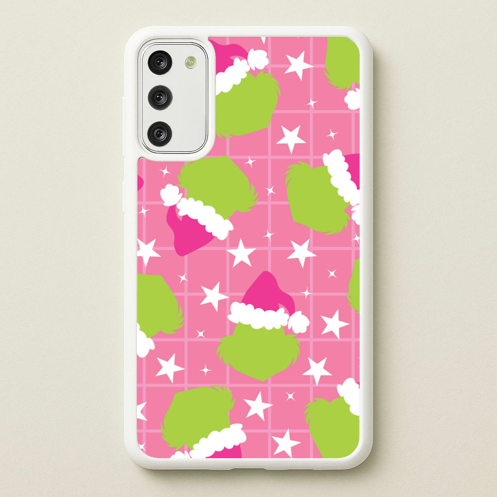 Pink Green Creature Xmas Pattern Galaxy A41 Case