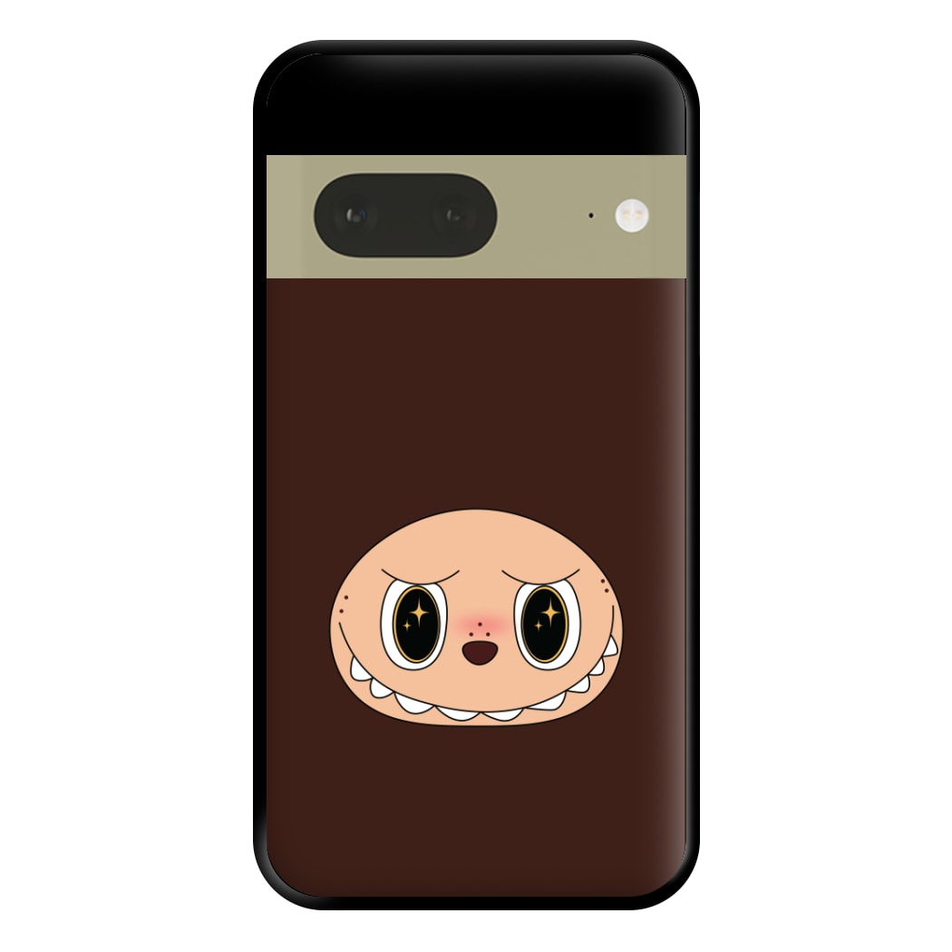 Cute Brown Monster Face Google Pixel 7a Case