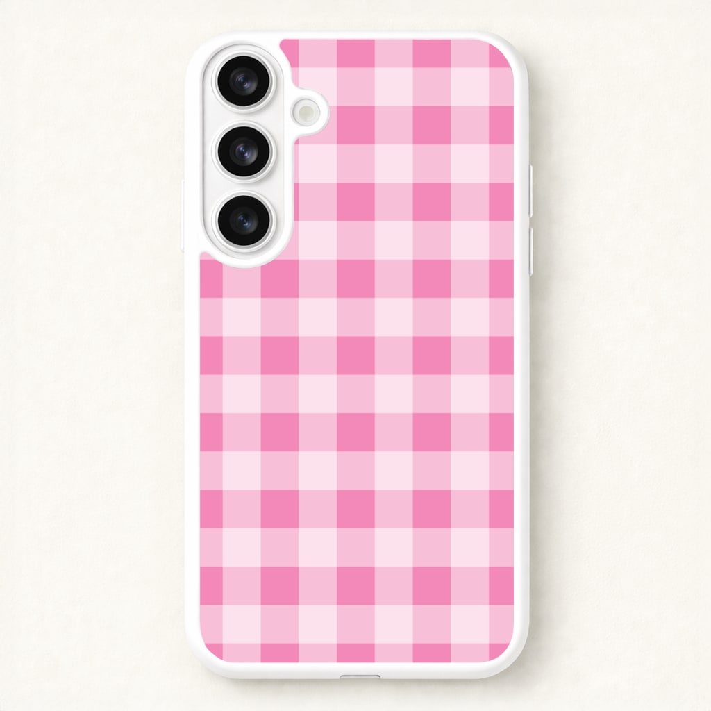 Strawberry Gingham Galaxy S26 Plus Case