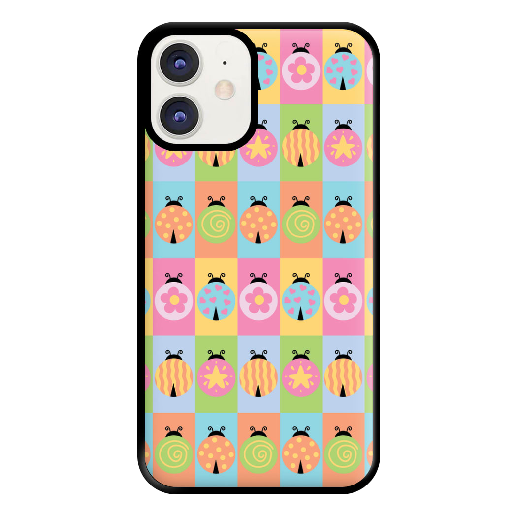 Cartoon Ladybugs Colourful Pattern iPhone 11 Case
