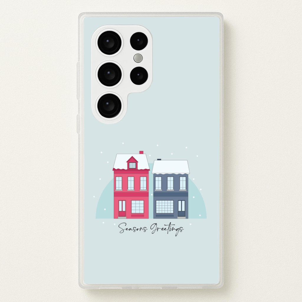 Seasons Greetings Winter Townhouses Galaxy S24 Ultra Case