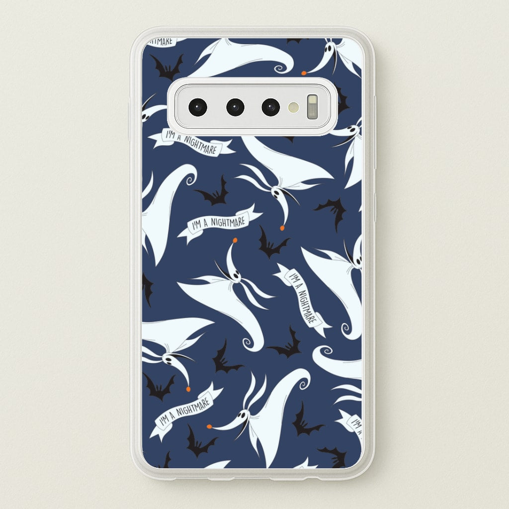 Skeleton Dog And Bats Pattern Galaxy S10 Plus Case
