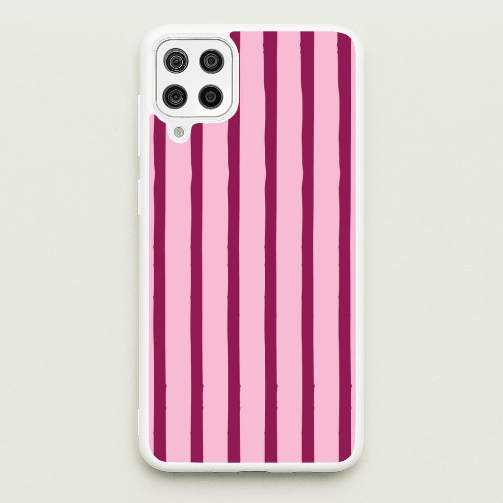 Strawberry Stripes Galaxy A12 Case