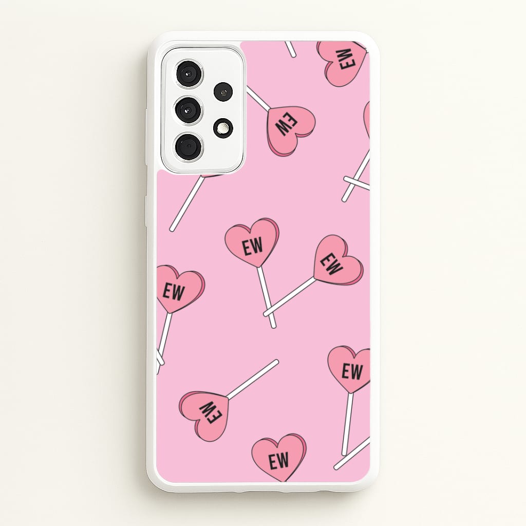 Ew Love Heart Lolipops Pattern Galaxy A52 / A52s Case